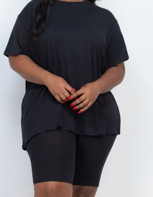 Comfy “Black” plus size set