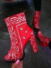 Printed High Heel Boots